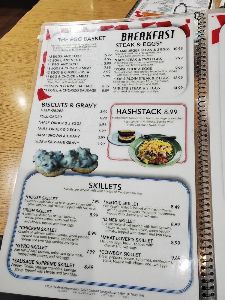 Diner 54 Menu image 4