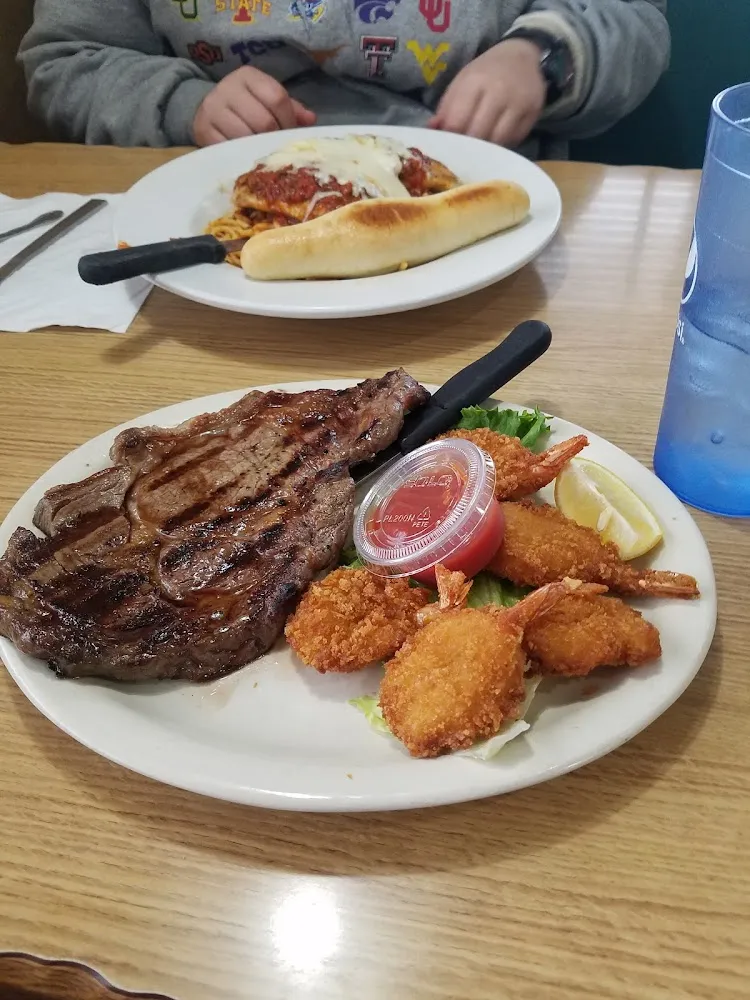 Rib Eye Steak and Shrimp